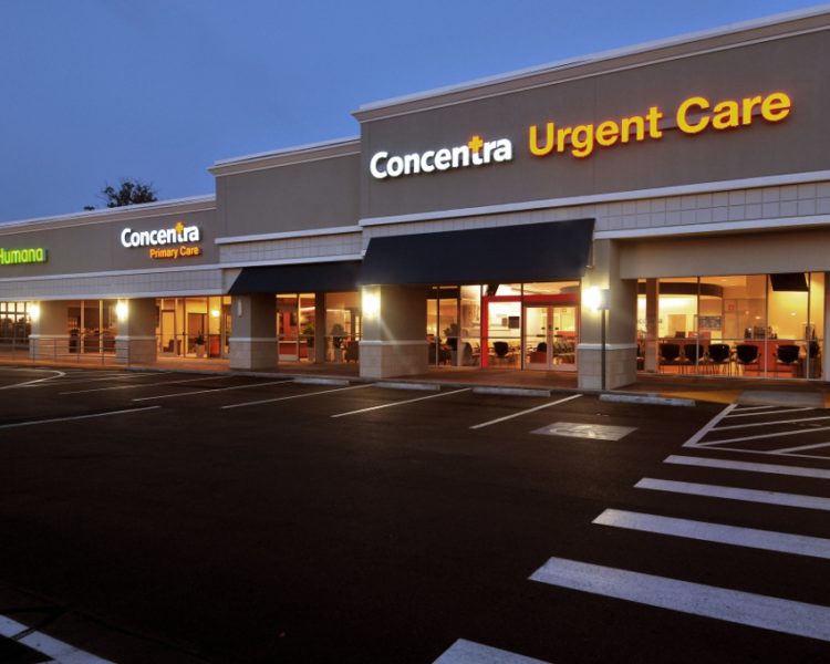 Concentra Urgent Care exterior facade multi-site medical construction