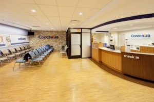 Concentra Urgent Care lobby multi-site medical construction