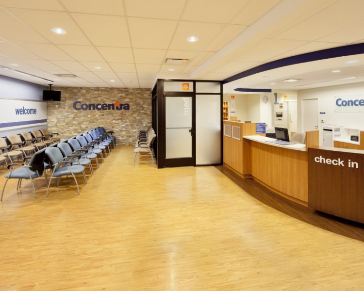 Concentra Urgent Care lobby multi-site medical construction