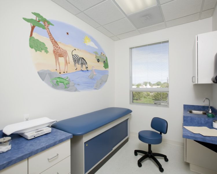 Advocare Atrium Pediatrics exam room medical office design build
