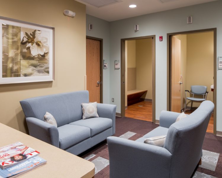 Ripa Center at Cooper waiting room medical office renovation