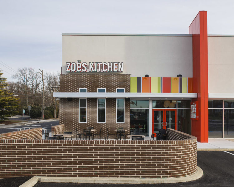 Zoёs Kitchen restaurant interior construction Cherry Hill, NJ