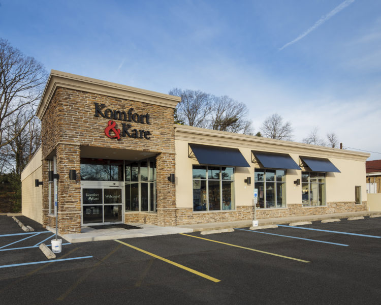 Komfort & Kare grand opening retail interior renovation design build Magnolia,