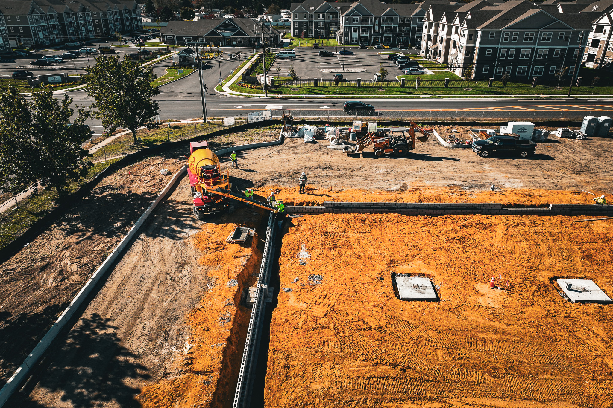 Chick-fil-A Bridgewater, NJ Tented Slab Pour